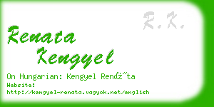 renata kengyel business card